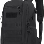 Mochila tactica ZHIERNA de 15 litros color negro con sistema Molle
