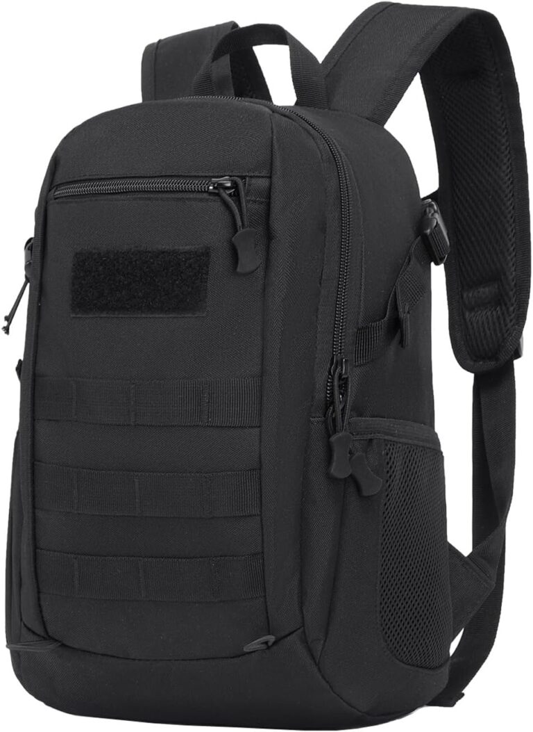 Mochila tactica ZHIERNA de 15 litros color negro con sistema Molle