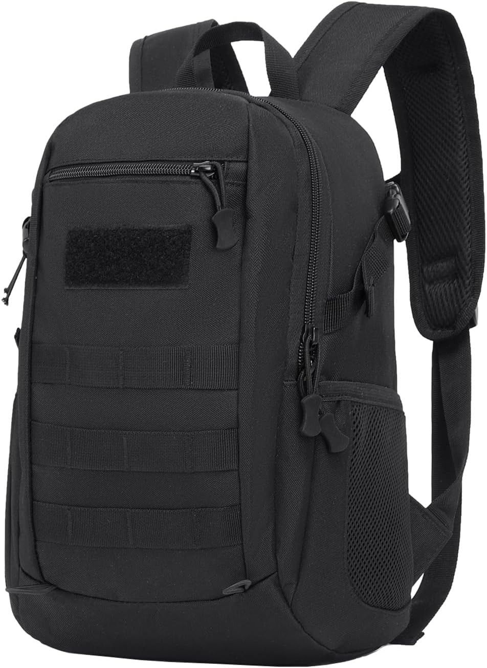 Mochila táctica ZHIERNA de 15 litros color negro con sistema Molle